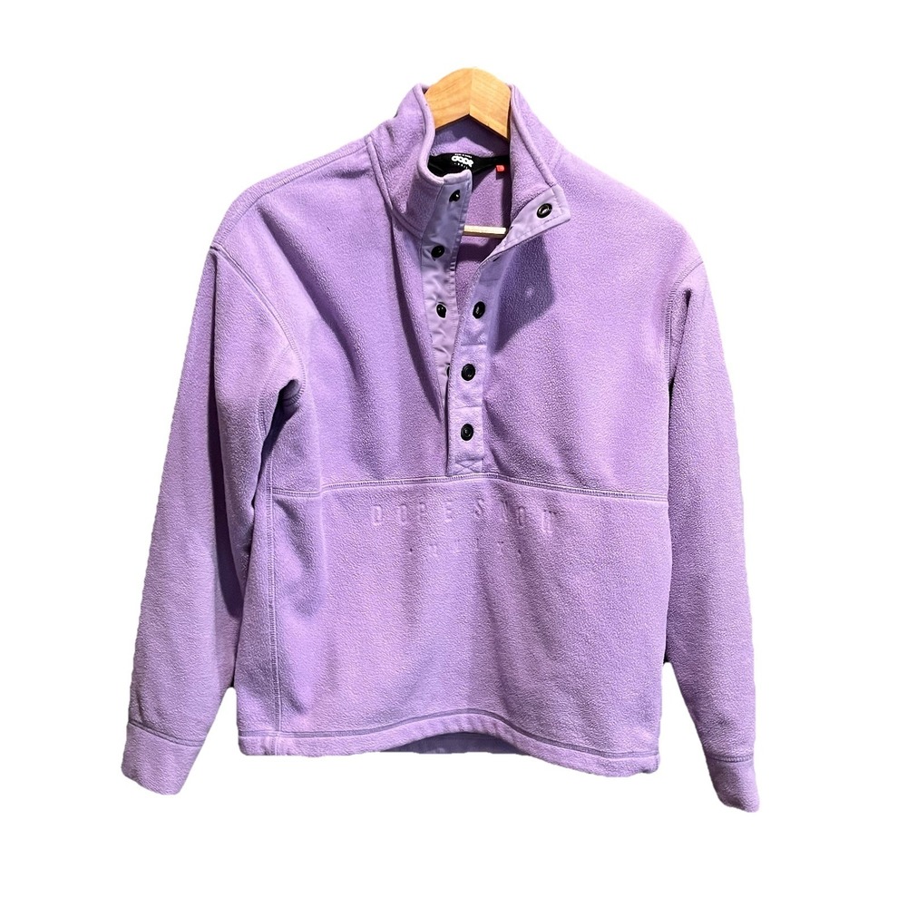 Dope Snow MMIX Purple Comfy Fleece Snap Buttons Women's Sweater‎ Size XS